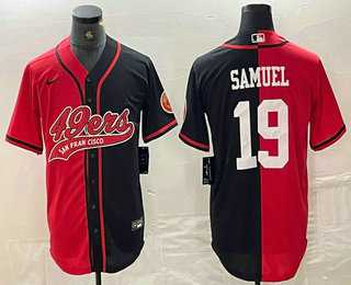 Men%27s San Francisco 49ers #19 Deebo Samuel Red Black Two Tone Cool Base Stitched Baseball Jersey->san francisco 49ers->NFL Jersey